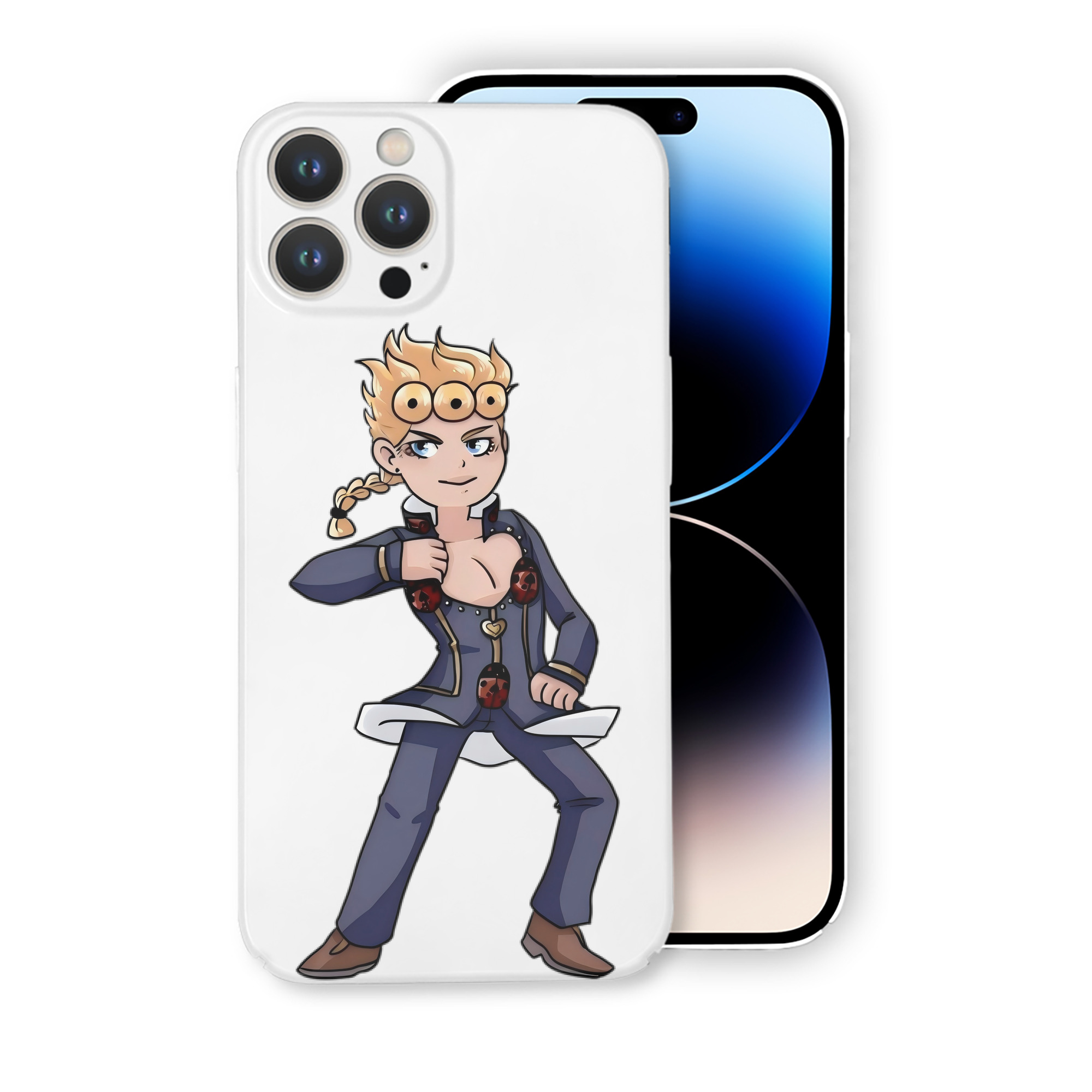 （画像用） ジョジョの奇妙な冒険 ジョルノ?ジョバァーナ JoJo's Bizarre Adventure Giorno Giovanna 【iPhone 14シリーズ対応】ハードケース